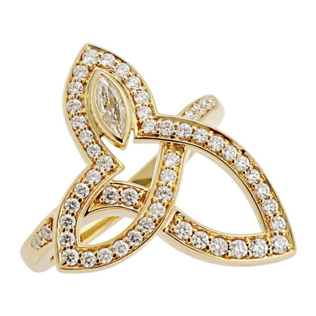 Harry Winston Lily Cluster 18K Yellow Gold Ring (1 of 9)