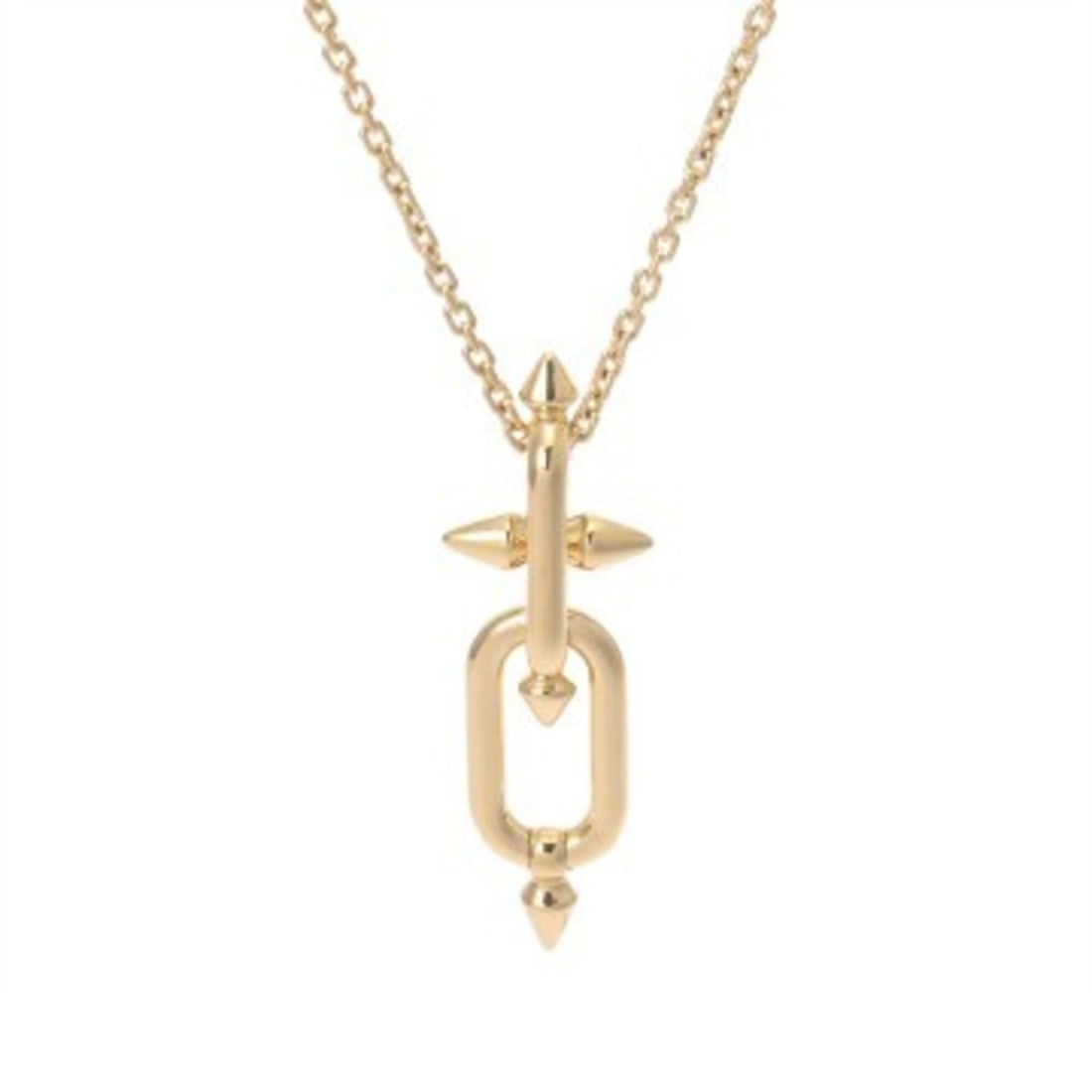 TIFFANY&Co. Tiffany Titan by Pharrell Williams Men's and Women's 18K Yellow Gold (YG) Necklace,: --- Catalog ---Category: SizePendant Size: 41.5mm x 13mm / 1.63'' x 0.51''Neck Circumference: 50 cm - 55.5 cm / 19.68'' - 21.85''Category: DesignGender: Men,WomenMaterial: Yellow gold (18K)Necklace Ty
