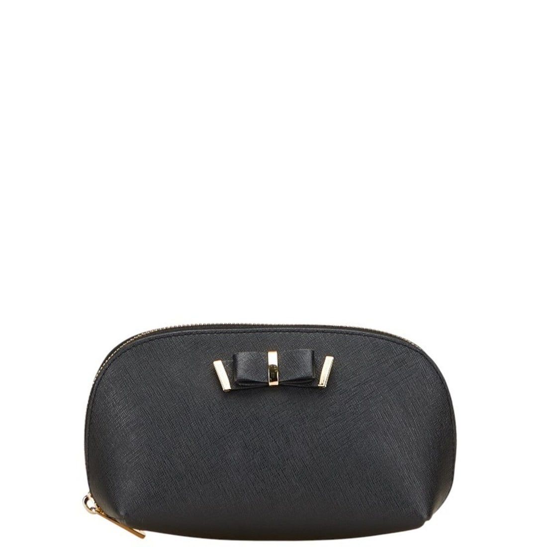Michael Kors Ribbon Pouch in Black and Gold Leather for Women (1 of 12)