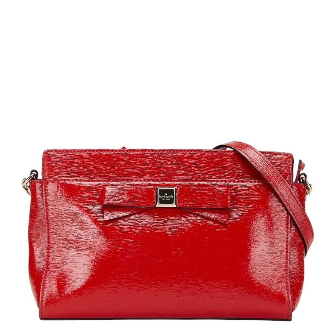 Kate Spade Ribbon Crossbody Chain Shoulder Bag in Red Enamel, Women's: --- Catalog ---Category: SizeSize (HxWxD): 16.5cm x 24cm x 5.5cm / 6.49'' x 9.44'' x 2.16''Category: DesignType: Shoulder bagColor: Red colorGender: WomenCategory: GeneralBrand: Kate Spade--- Item Lis
