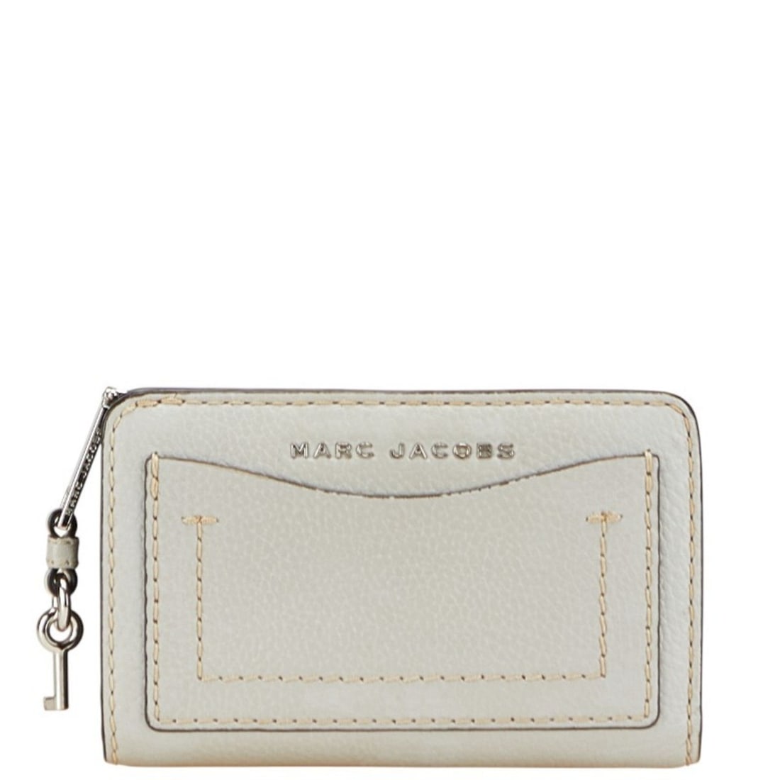 Marc Jacobs logo bifold wallet in gray leather for women. (1 of 10)
