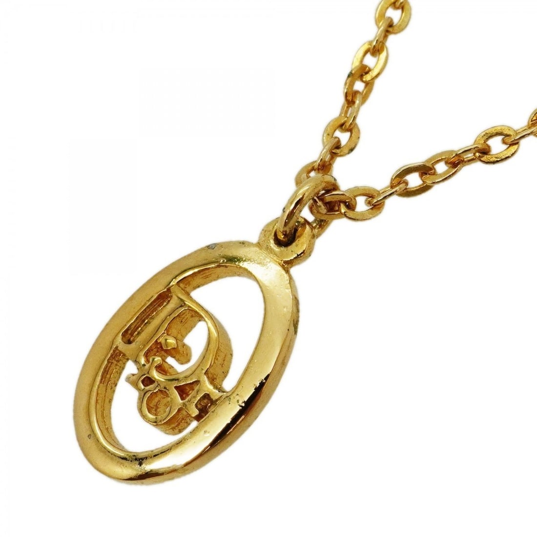 Christian Dior Oval Necklace in GP-Plated Gold for Women (1 of 8)