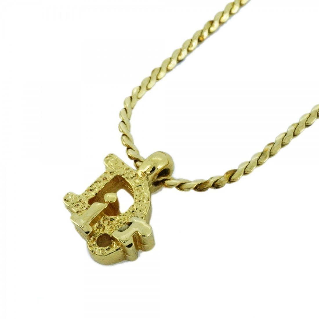 Christian Dior Necklace GP Plated Gold Ladies: --- Catalog ---Category: SizePendant Size: 10.6mm x 8.3mm / 0.41'' x 0.32''Neck Circumference: 38 cm - 43.5 cm / 14.96'' - 17.12''Category: DesignColor: GoldGender: WomenMaterial: Gold platingNecklace