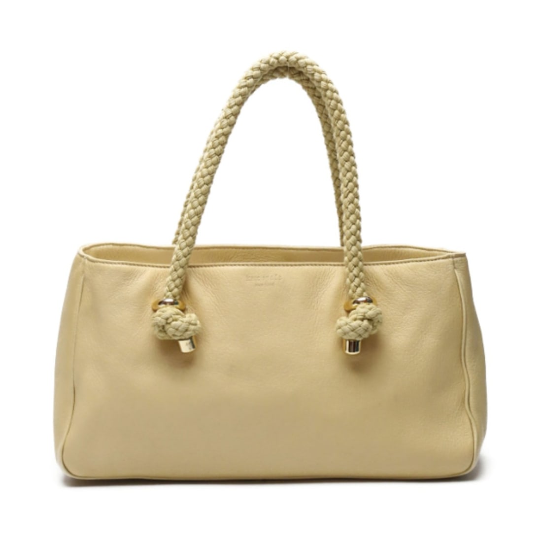 Kate Spade tote bag with braided rope handles in beige: --- Catalog ---Category: SizeSize (HxWxD): 17.5cm x 32cm x 9cm / 6.88'' x 12.59'' x 3.54''Category: DesignType: Handbag, Tote bagColor: BeigeGender: WomenCategory: GeneralBrand: Kate Spade--- Item