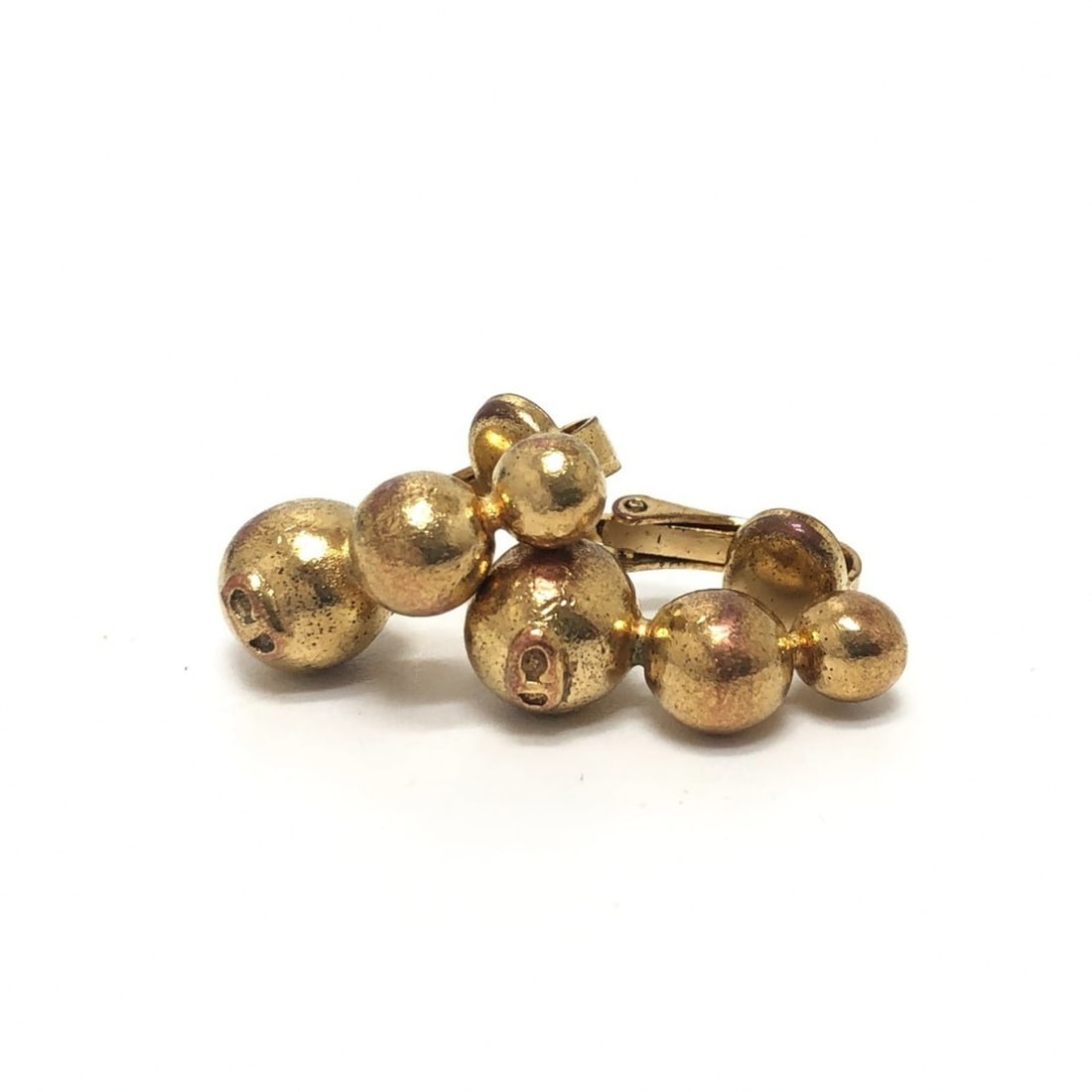 Christian Dior Dior CD 3-row ball accessory clip-on earring jewelry metal earrings for women gold (1 of 6)