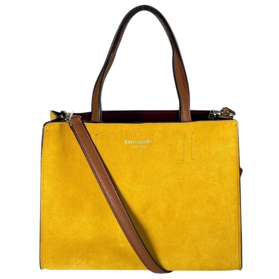 Kate Spade Sam Suede Shoulder Bag in Yellow (1 of 16)