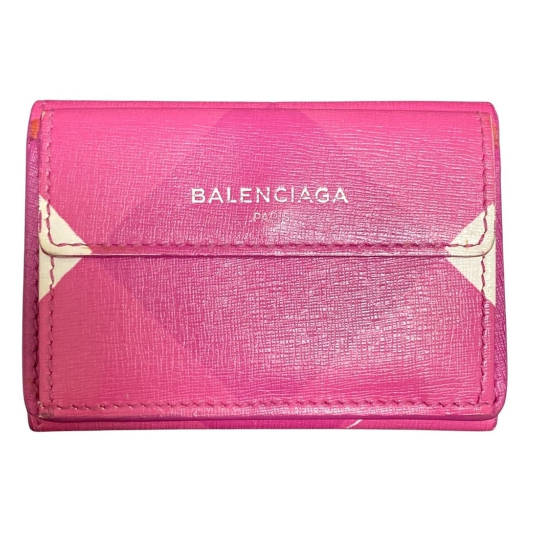 BALENCIAGA Paper Mini Wallet 410133 Pink Purple Women's: --- Catalog ---Category: SizeSize (HxWxD): 7cm x 9.5cm x 1.5cm / 2.75'' x 3.74'' x 0.59''Category: DesignType: Card walletColor: Pink, Purple, WhiteGender: WomenCategory: GeneralMPN: 410133Brand: Bale