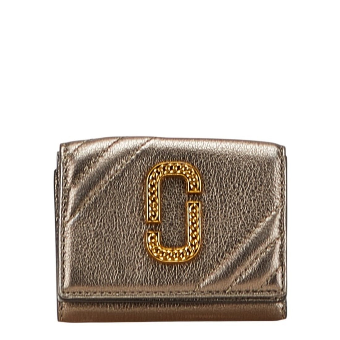 Marc Jacobs The Glam Shot Tri-fold Wallet, Gold Leather, Women's, MARC JACOBS (1 of 12)