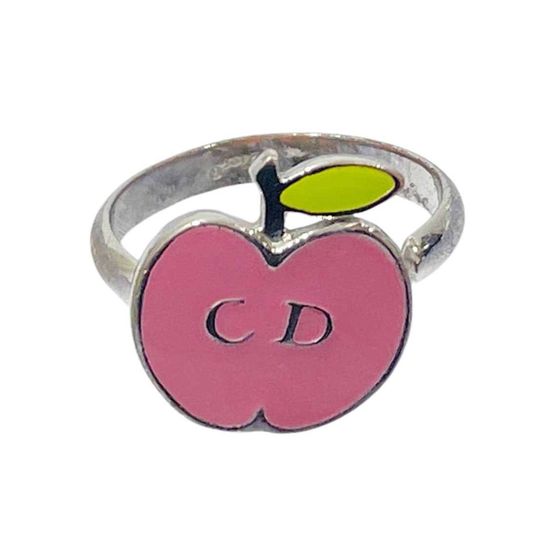 Christian Dior Metal Ring CD Logo Apple Vintage Women's Silver Multicolor 20496009: --- Catalog ---Category: SizeOther Size: 13Category: DesignType: Band ringGender: WomenMaterial: MetalCategory: GeneralBrand: Christian Dior--- Item List ---Section: ConditionRanking: Rank B Used - Tr