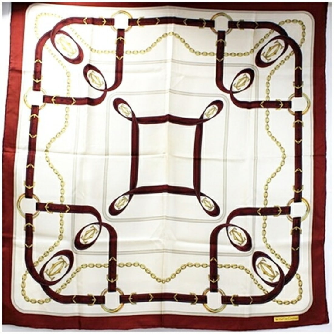 Cartier Must de Scarf Muffler White x Brown Women's (1 of 9)