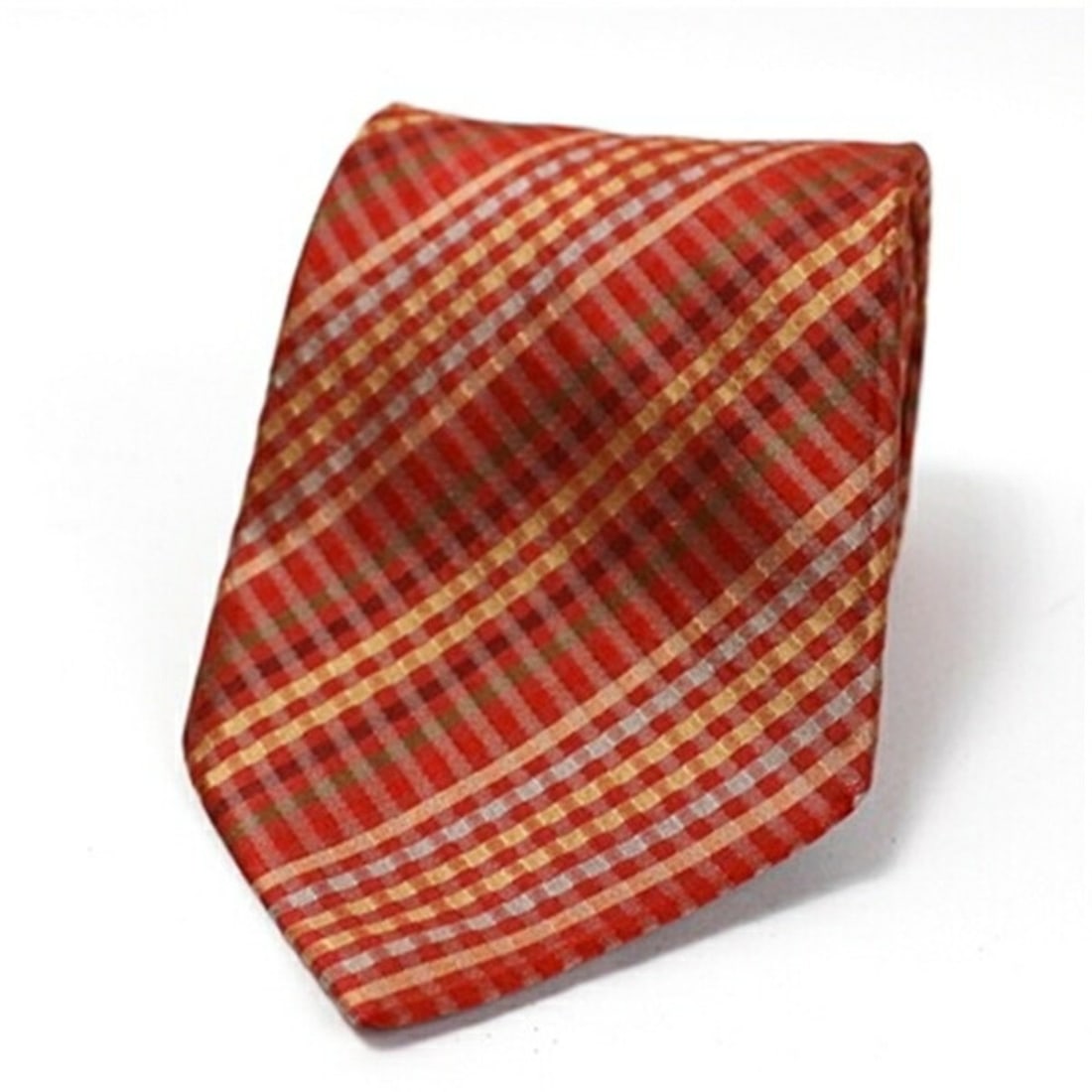 Hermes Silk Tie Check Pattern HERMES Men's: --- Catalog ---Category: SizeWidth: 9.5cm / 3.74''Category: DesignType: CravatColor: OrangeGender: Men,WomenMaterial: Silk Category: GeneralBrand: Hermes--- Item List ---Section: ConditionRanking: Ran