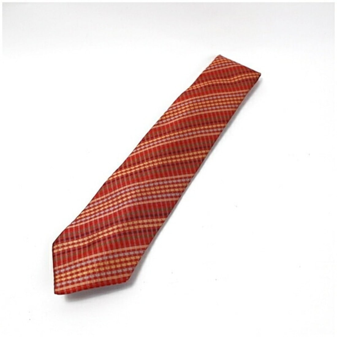 Hermes Silk Tie Check Pattern HERMES Men's - 7