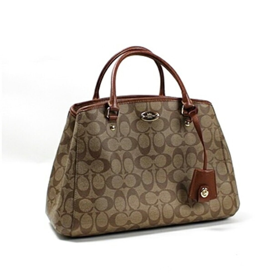 Coach handbag shoulder bag brown signature COACH ladies (1 of 10)