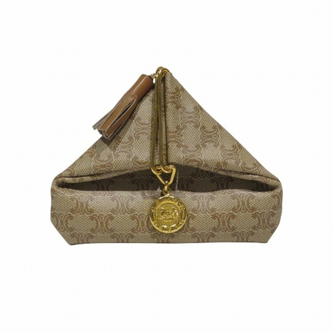 CELINE Macadam Triangle Tassel Beige Brown Wallet/Coin Case Men's Women's Wallet: --- Catalog ---Category: SizeSize (HxWxD): 9cm x 11cm / 3.54'' x 4.33''Category: DesignType: Coin purse/coin caseColor: Beige, BrownGender: Men,WomenMaterial: Leather Category: GeneralBrand: Celine---