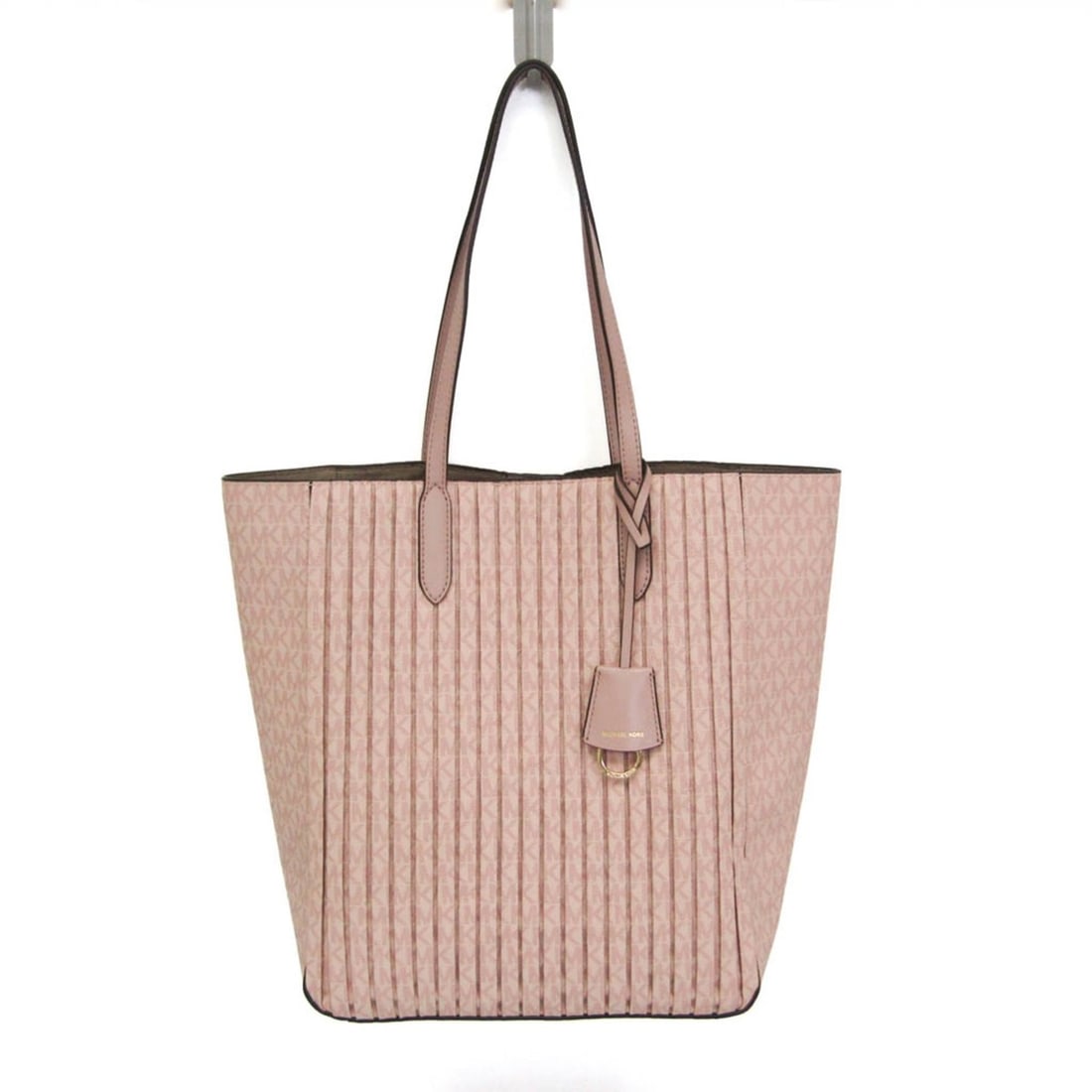 Michael Kors Sinclair Pleated Shopper Tote Large 30F1G5ST9V Women's PVC Tote Bag Pink: --- Catalog ---Category: SizeHandle Drop: 24.00cm / 9.45''Size (HxWxD): 35cm x 29cm x 15cm / 13.77'' x 11.41'' x 5.9''Handle Length: 53cm / 20.86''Category: DesignType: Tote bagColor: PinkGender: Wome