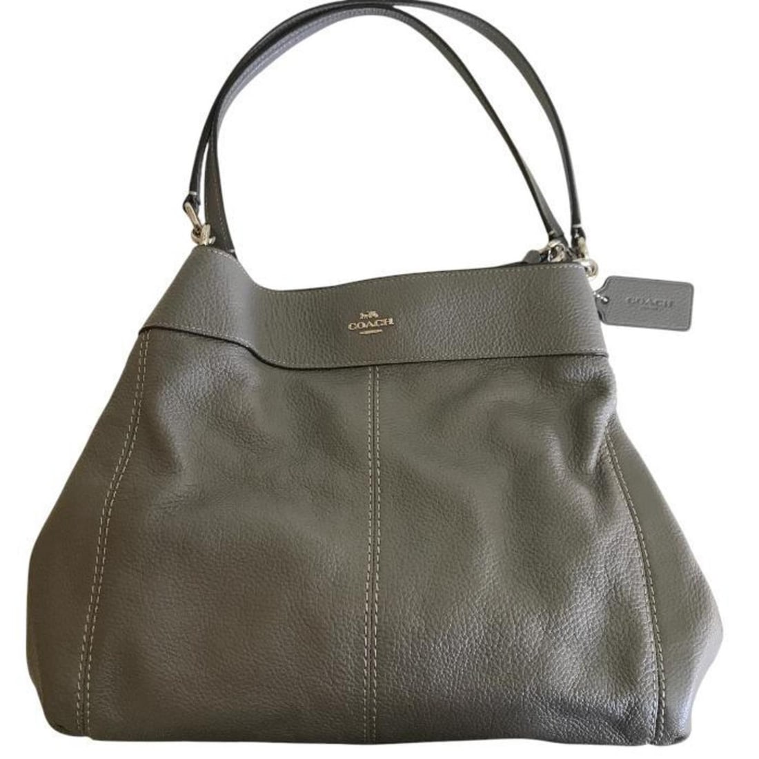 COACH F28997 Grey Leather W1: --- Catalog ---Category: SizeSize (HxWxD): 27cm x 29cm x 9cm / 10.62'' x 11.41'' x 3.54''Category: DesignType: Tote bagColor: GrayGender: WomenCategory: GeneralBrand: Coach--- Item List ---Section: Co