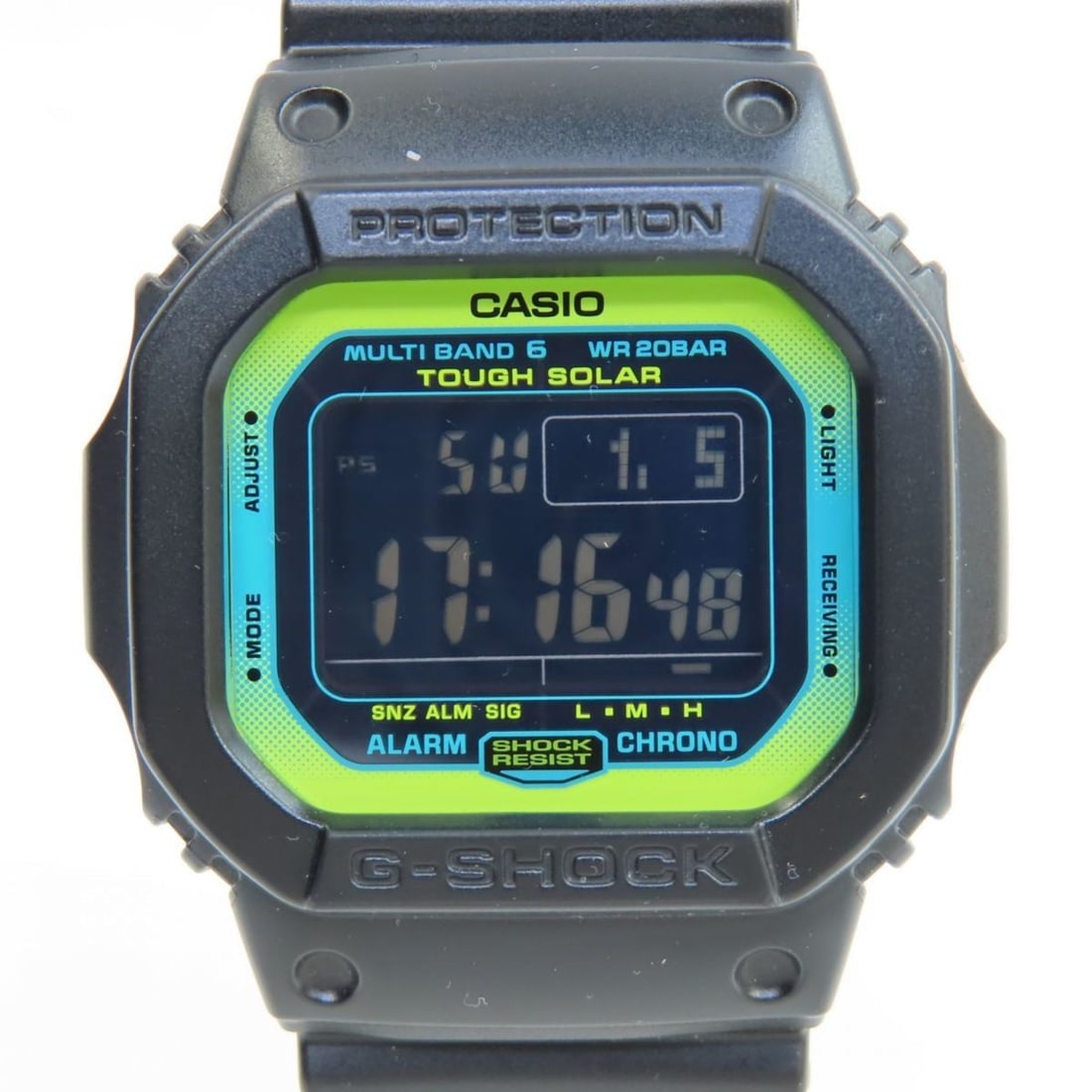 CASIO G-SHOCK GW-M5610LY-1JF Tough Solar Watch: --- Catalog ---Category: SizeWrist Size: 22cm / 8.66''Case Diameter: 43.2mm / 1.7''Case Thickness: 12.7mm / 0.5''Category: DesignType: WristwatchGender: MenCategory: GeneralLine: G-ShockBrand: CasioMo
