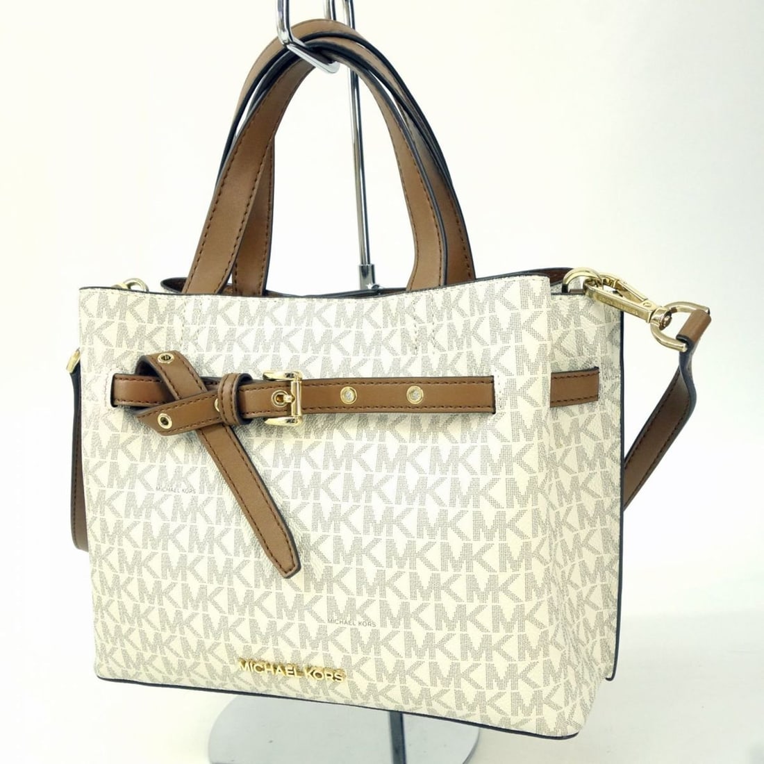 MICHAEL KORS EMILIA Satchel Small MK Signature Shoulder Bag 35H0GU5S1B (1 of 10)