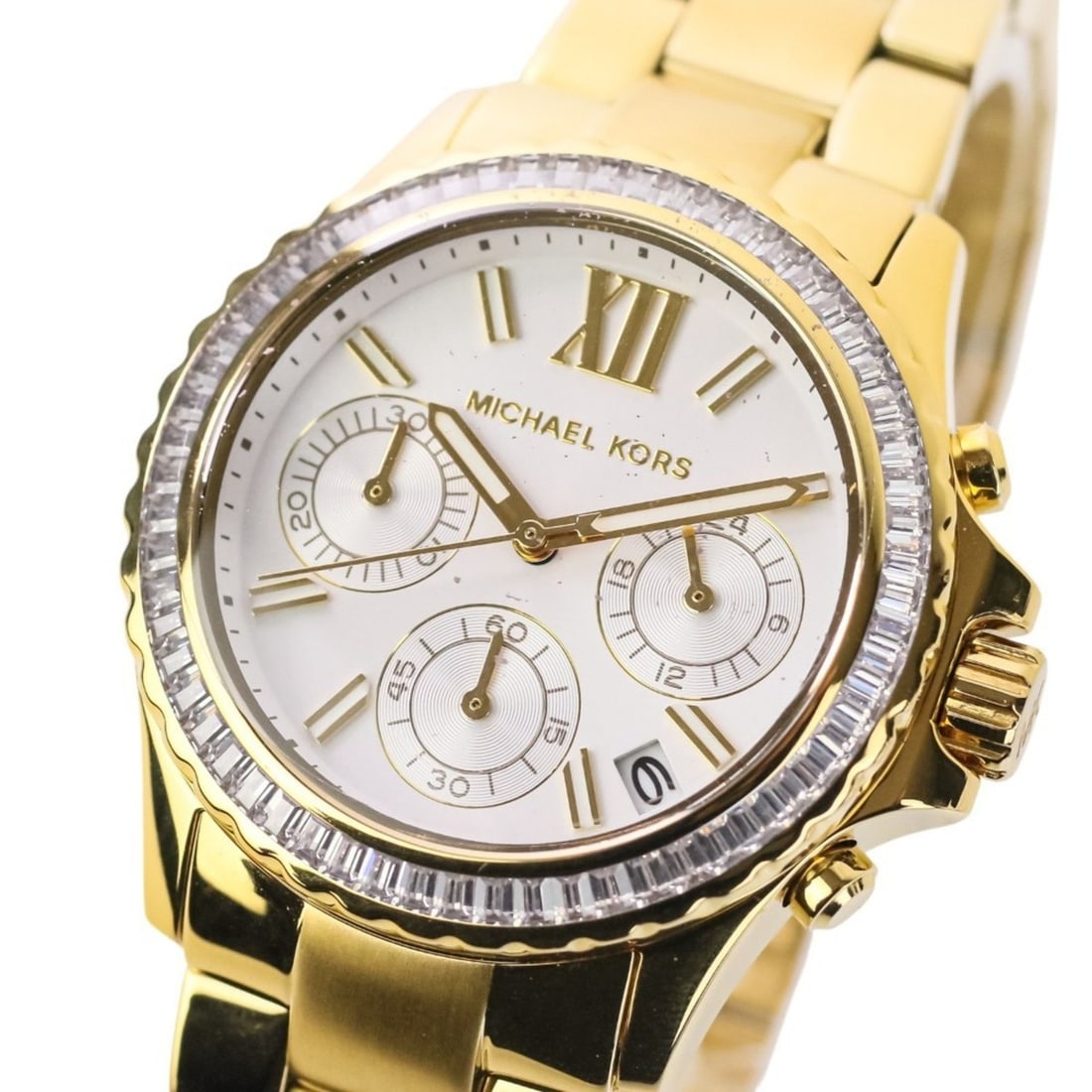 MICHAEL KORS EVEREST Quartz Women's Watch MK-7212 White Dial Gold Color (1 of 11)