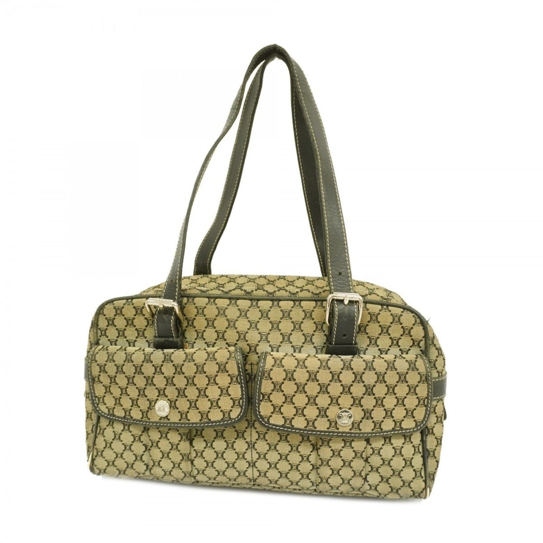 Celine handbag macadam nylon canvas brown ladies: --- Catalog ---Category: SizeSize (HxWxD): 16cm x 28cm x 11cm / 6.29'' x 11.02'' x 4.33''Category: DesignType: HandbagColor: BrownGender: WomenMaterial: Nylon canvas Hardware Color: SilverCategory: Ge