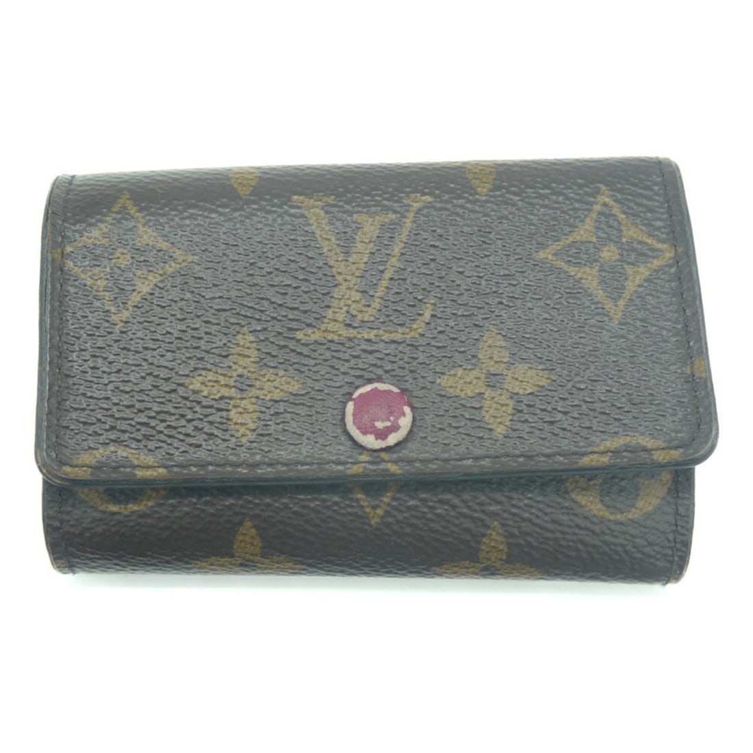 LOUIS VUITTON Louis Vuitton Multicle 6 Monogram Key Case Holder M60701 Fuchsia (1 of 9)
