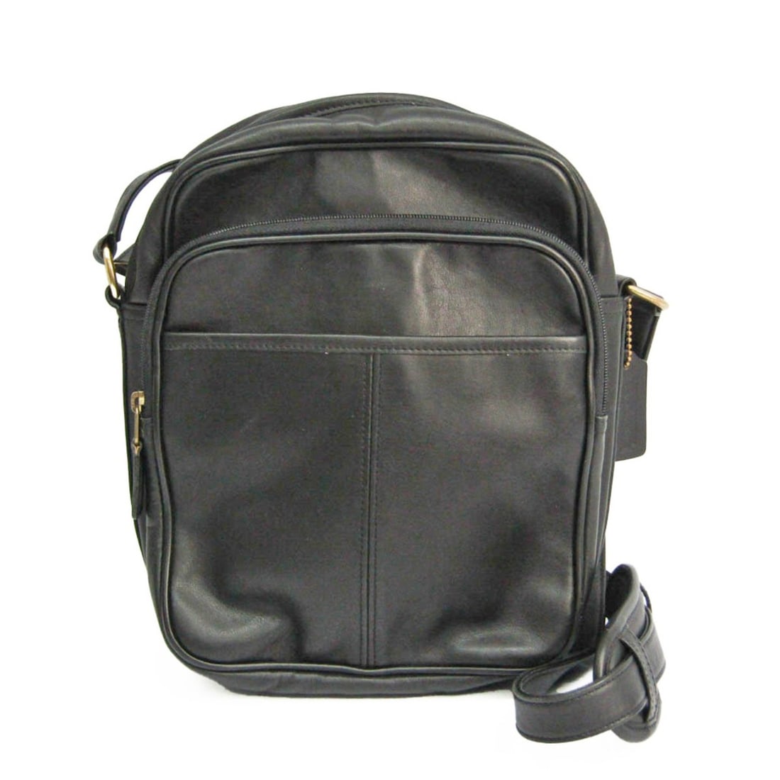Coach 0593 Women's Leather Shoulder Bag Black (1 of 10)