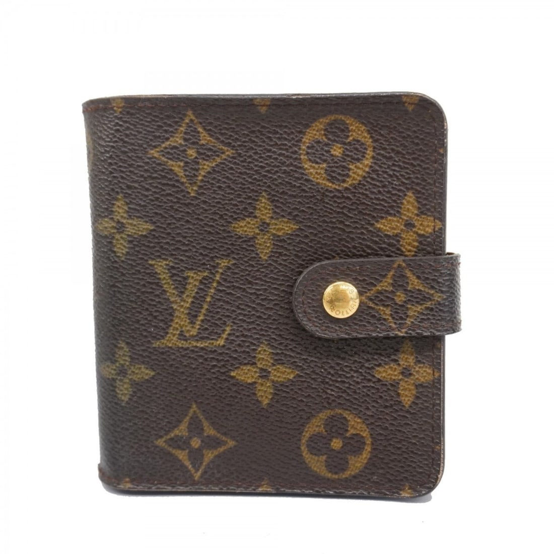 Louis Vuitton Wallet Monogram Compact Zip M61667 Brown Men's Women's (1 of 20)