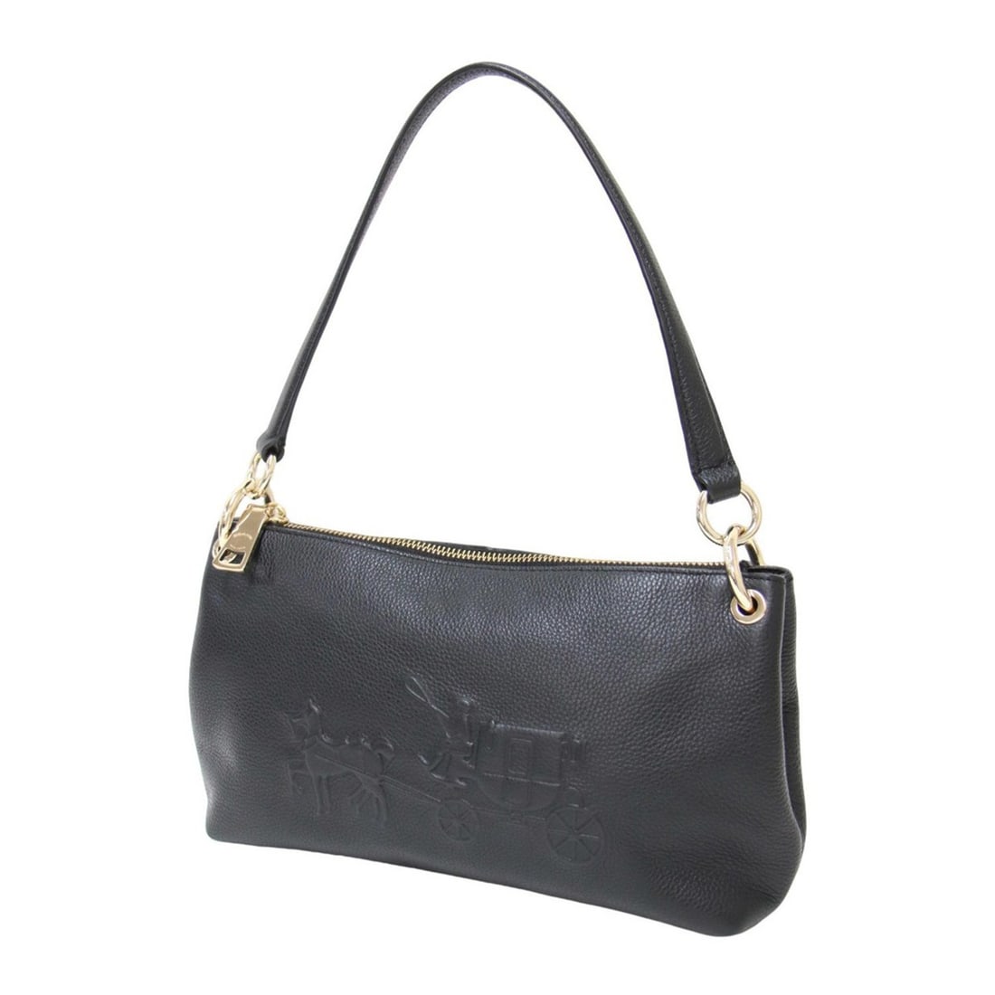 COACH Horse and Carriage Charlie Embossed Shoulder Bag LITEA Leather Black Women's: --- Catalog ---Category: SizeSize (HxWxD): 16cm x 31.5cm x 6cm / 6.29'' x 12.4'' x 2.36''Category: DesignType: Shoulder bagColor: BlackGender: WomenCategory: GeneralBrand: Coach--- Item List ---Sectio