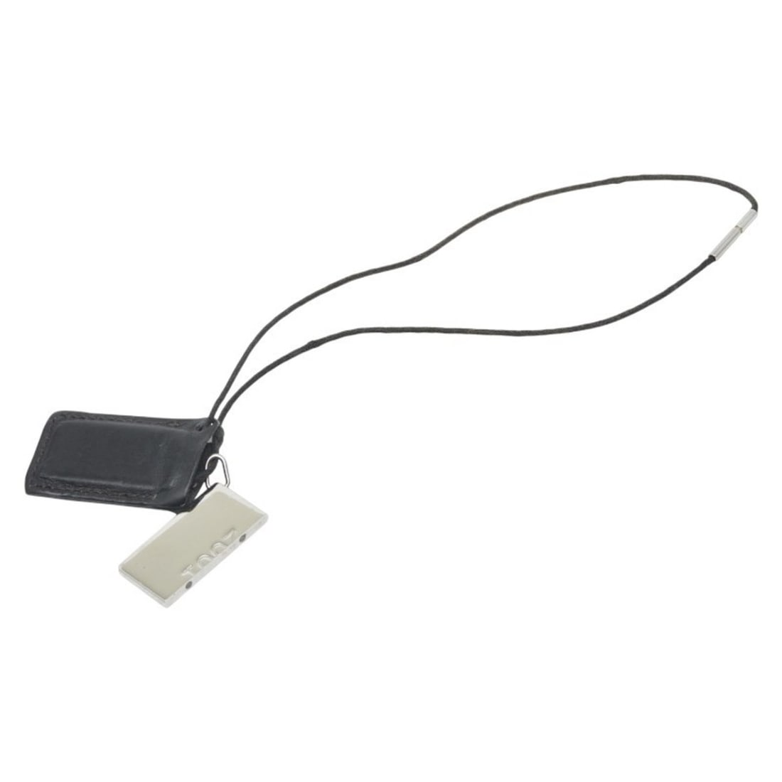 Hermes Symbol 2001 Pair Necklace in Silver, Black Leather and Metal for Women (1 of 8)