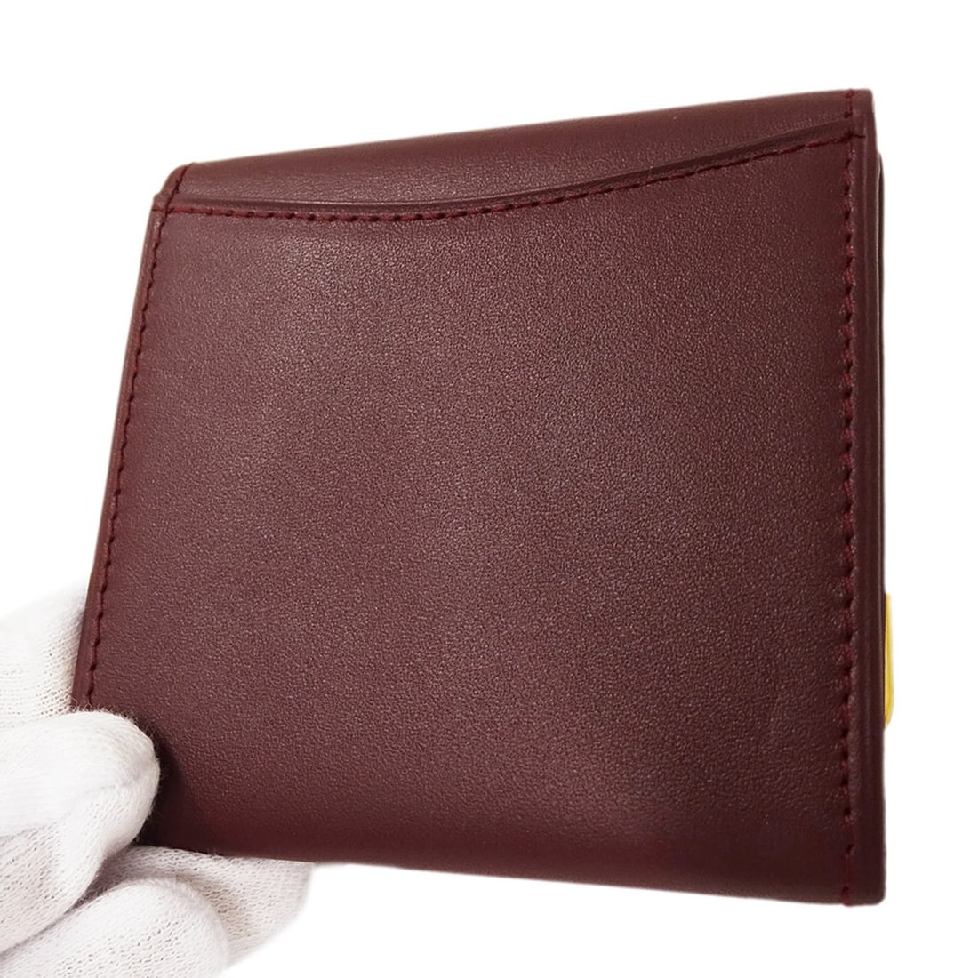 Cartier Women's Wallet, Must-Have Coin Case, Leather, Bordeaux and Wine Red, Compact Mini Wallet (1 of 1)
