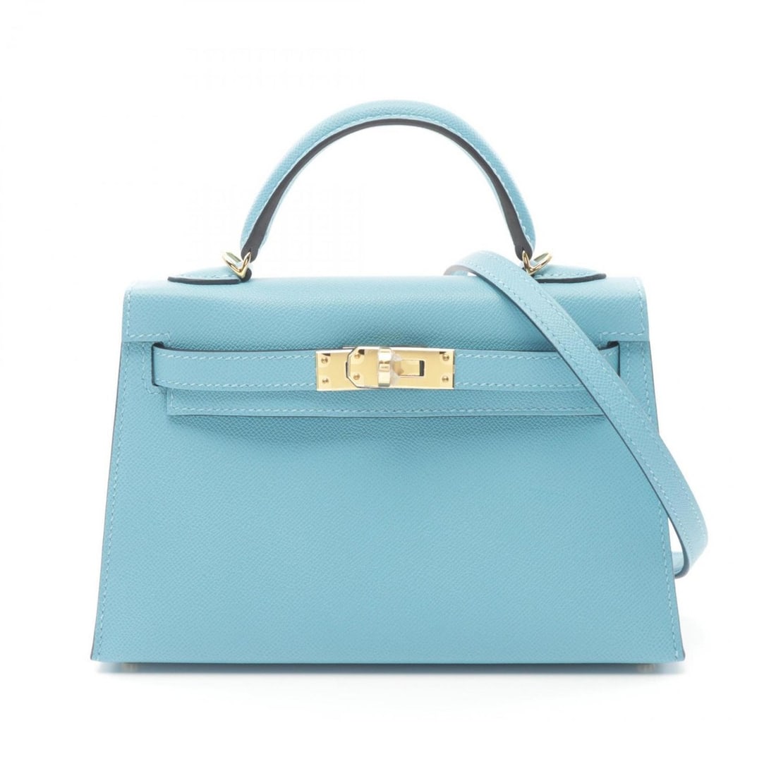 Hermes Kelly 2 Handbag Bag Madame Women's Blue 084686CC (1 of 13)