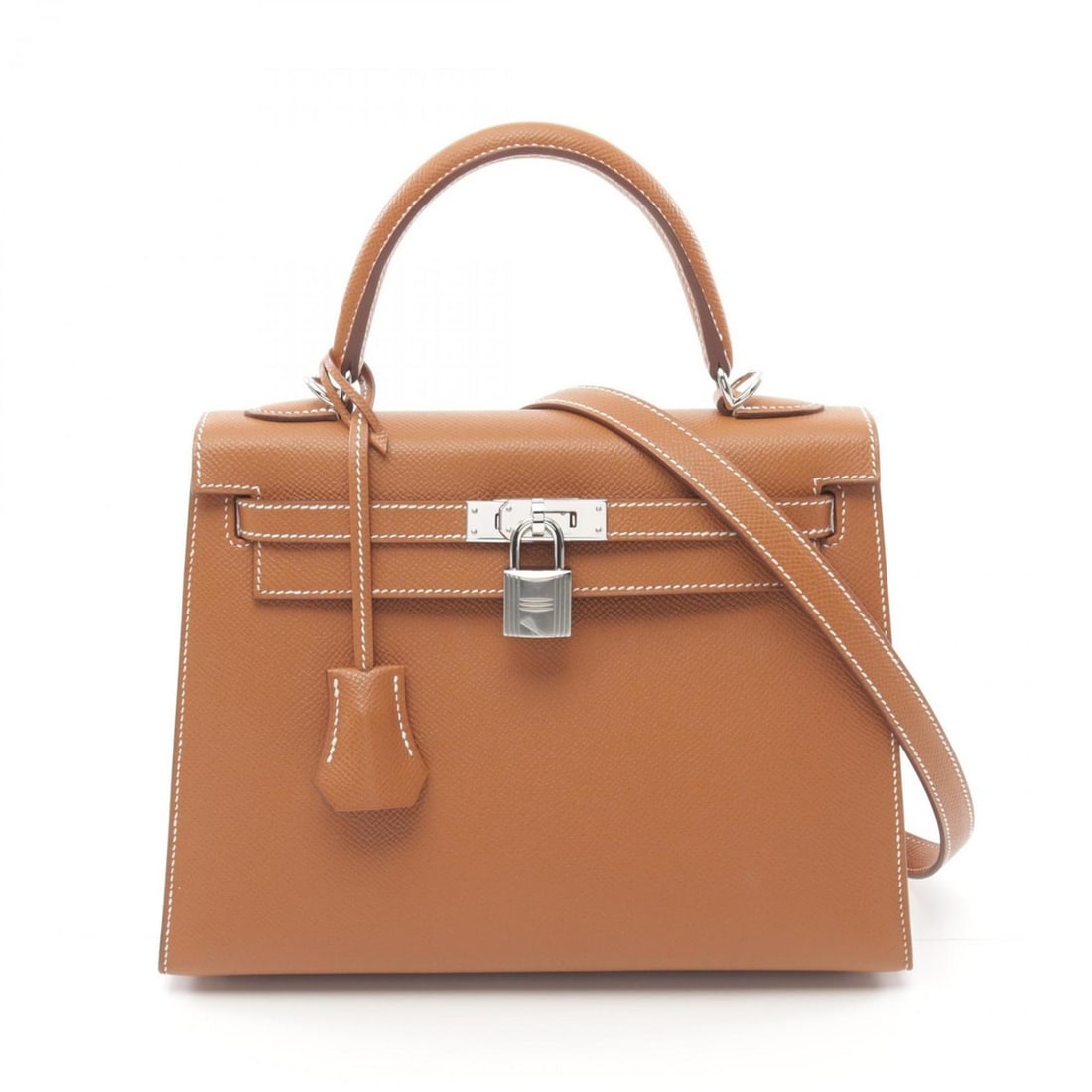 Hermes HERMES Kelly 25 Handbag Bag Epsom Leather Women's Brown 038416CK (1 of 10)