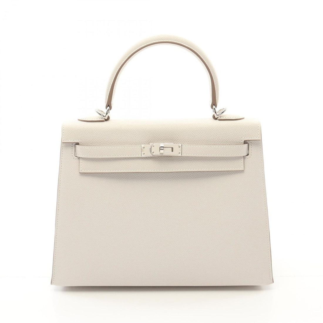 Hermes Kelly 25 Handbag Bag Epsom Leather Women's White 038416CK: --- Catalog ---Category: SizeSize (HxWxD): 19cm x 24.5cm x 9.5cm / 7.48'' x 9.64'' x 3.74''Category: DesignType: HandbagColor: WhiteGender: WomenMaterial: Epsom leather Category: GeneralBrand: