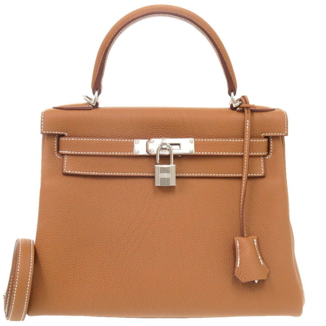 Hermes Kelly 28 Inner Stitching Togo Gold W Stamp (Made in 2024) Handbag Brown 1478 HERMES (1 of 11)