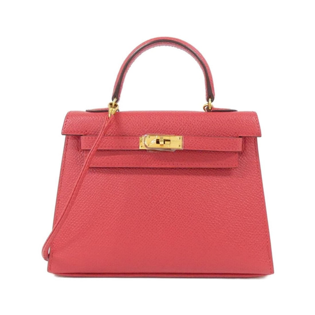 Hermes Mini Kelly MINIMINI 017912CC Handbag: --- Catalog ---Category: SizeWeight: 110g / 3.88oz.Size (HxWxD): 11cm x 15cm x 5cm / 4.33'' x 5.9'' x 1.96''Strap Length: 94cm / 37''Handle Length: 13cm / 5.11''Category: DesignType: HandbagColor:
