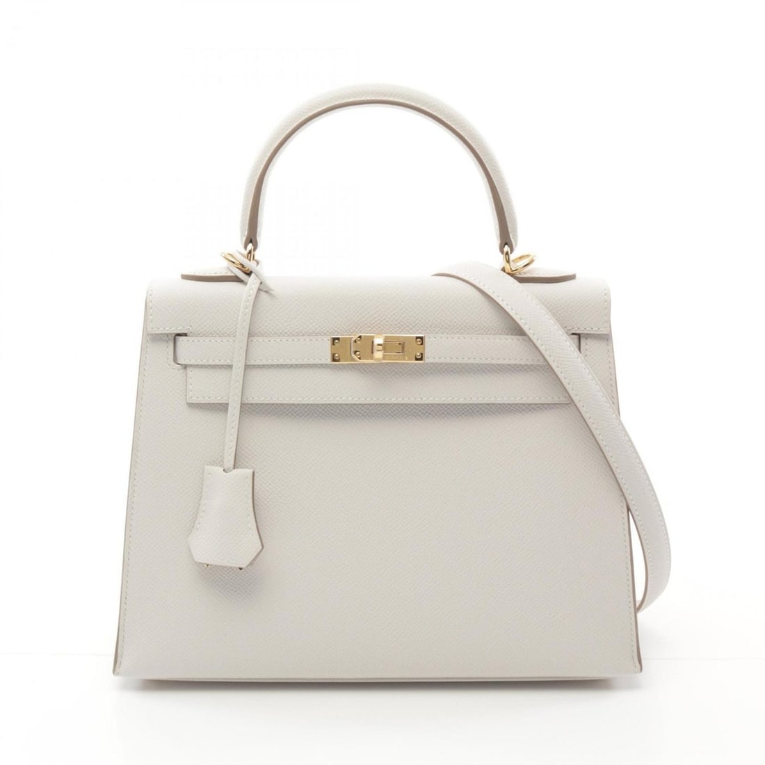 Hermes HERMES Kelly 25 Handbag Bag Leather Epsom Women's White (1 of 10)