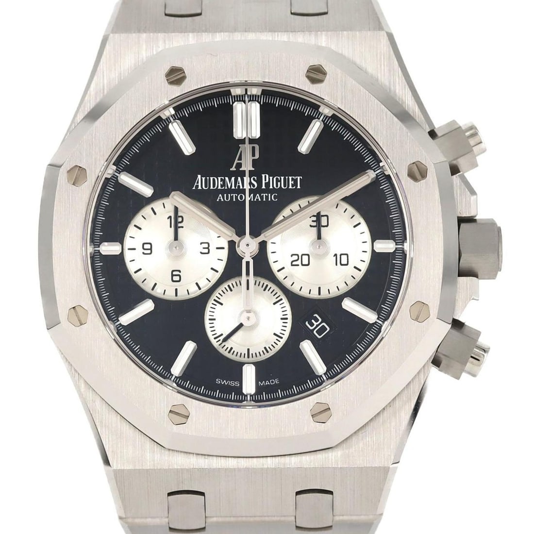 Audemars Piguet Royal Oak Chronograph 26331ST.OO.1220ST.02 SS Wristwatch Automatic: --- Catalog ---Category: SizeWrist Size: 19.5cm / 7.67''Case Diameter: 41mm / 1.61''Category: DesignType: WristwatchGender: MenColor (Dial): BlackMaterial (Band): Stainless steelMaterial (Case): Stain