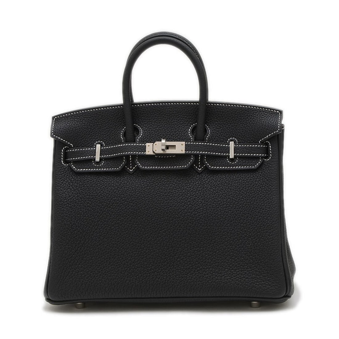 Hermes Birkin 25 Handbag Togo Personal Black Rouge Kazak Matte B Stamp (1 of 16)