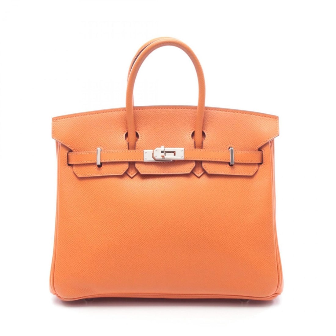 Hermes Hermès Birkin 25 handbag, leather, Epsom women's, orange (1 of 11)