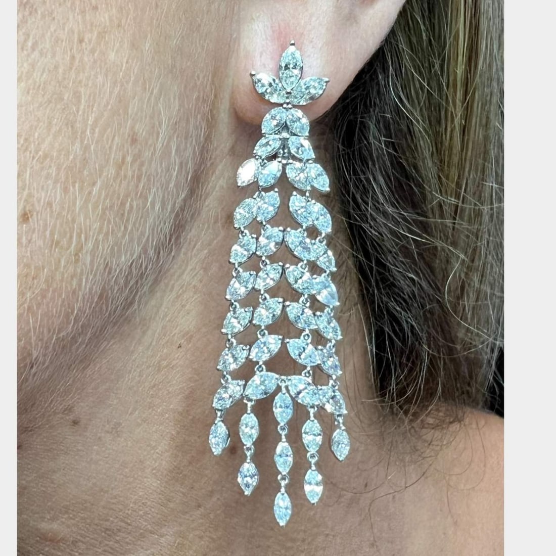 Platinum 17.90 Ct. Diamond Earrings (1 of 8)