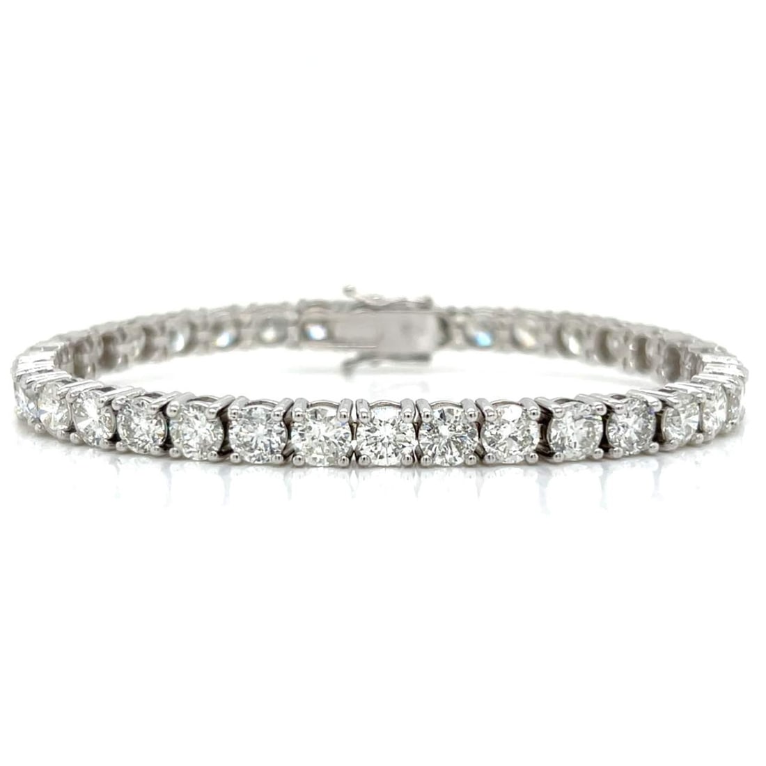 14K White Gold 15.50 Ct. Diamond Tennis Bracelet (1 of 15)