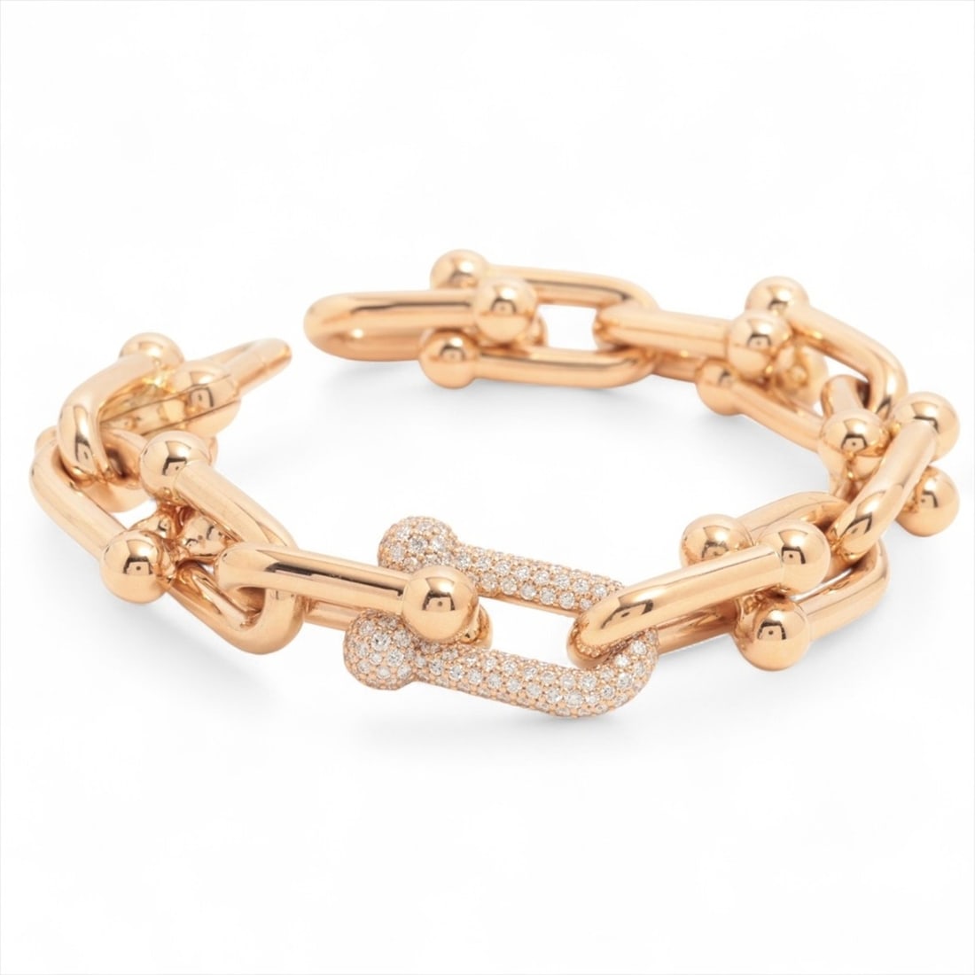 Tiffany & Co. Hardware Rose Gold Au750 70ct Bracelet WS16185: --- Catalog ---Category: SizeLength: 18.5cm / 7.28''Category: DesignType: Charm braceletColor: GoldGender: WomenCategory: GeneralBrand: TiffanyCountry of Origin: USA--- Item List ---Section: Condition