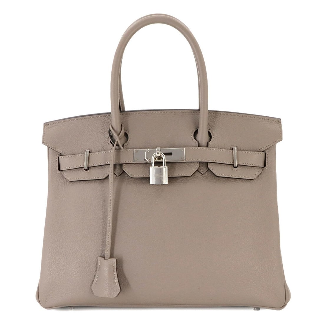 Hermes Birkin 30 Handbag, Taurillon Nobillo, Gris Asphalt, D Stamp, Silver Hardware,: --- Catalog ---Category: SizeSize (HxWxD): 24cm x 30cm x 15.5cm / 9.44'' x 11.81'' x 6.1''Category: DesignType: HandbagColor: BeigeGender: WomenCategory: GeneralBrand: Hermes--- Item List ---Section: 