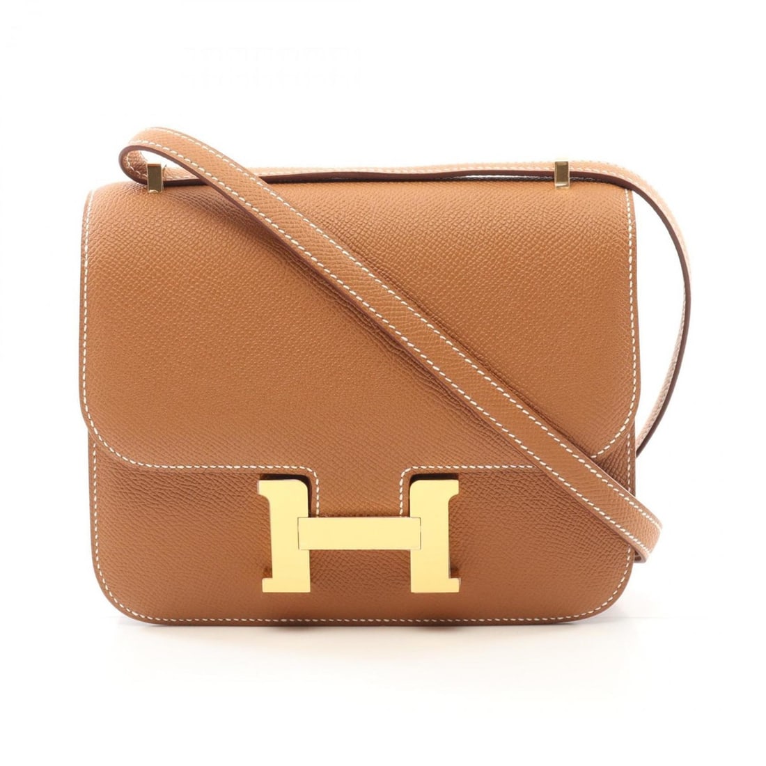 Hermes HERMES Constance 3 Mini Shoulder Bag Leather Epsom Women's Brown (1 of 8)