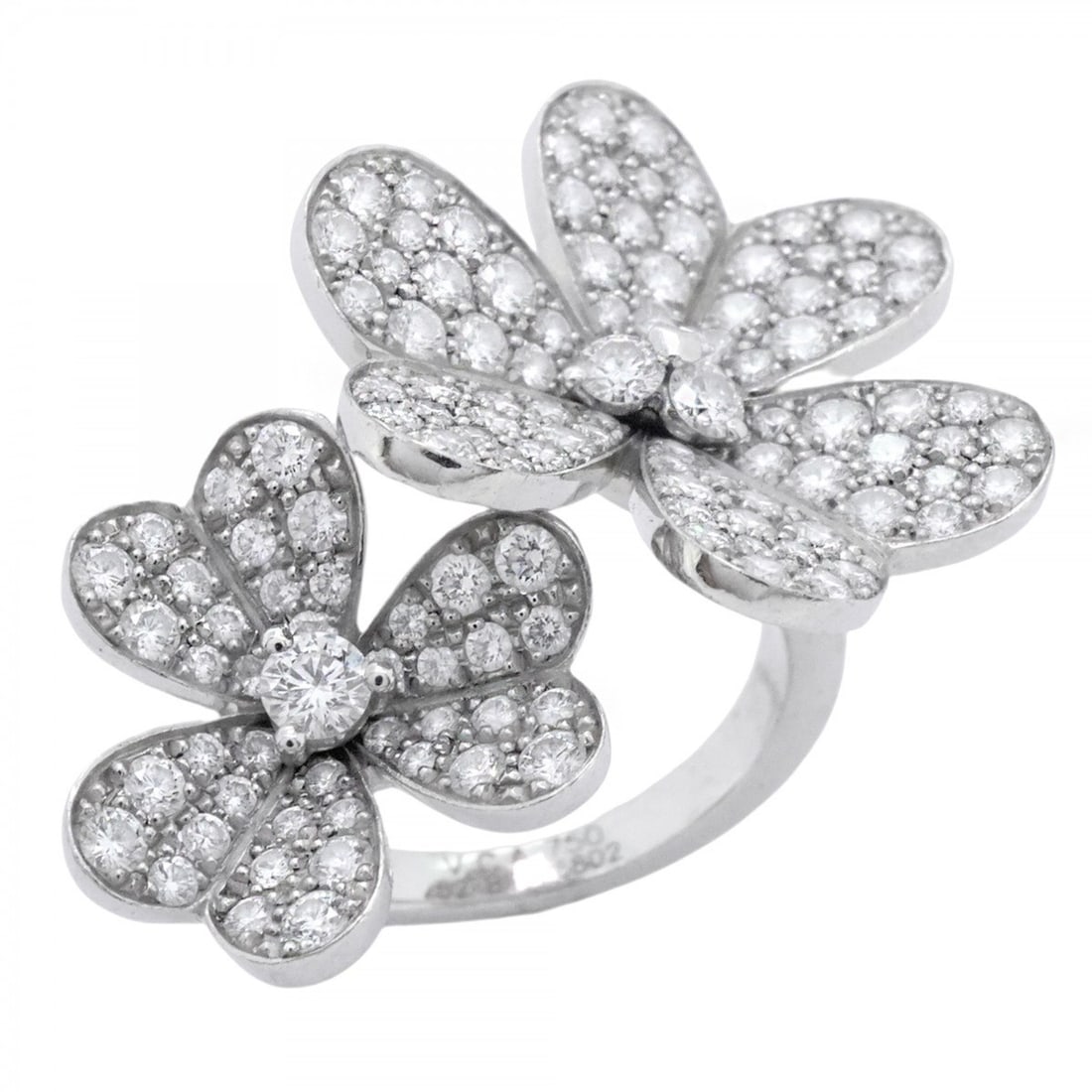 Van Cleef & Arpels Frivole Entre d'Or Ring, 18K White Gold, Diamond, Size 52, Ladies', P1772885: --- Catalog ---Category: SizeUS Size: 6.5Brand Size: 52Category: DesignType: Band ringStone: DiamondGender: WomenMaterial: White gold (18K)Category: GeneralBrand: Van Cleef & Arpels--- Item List ---Se