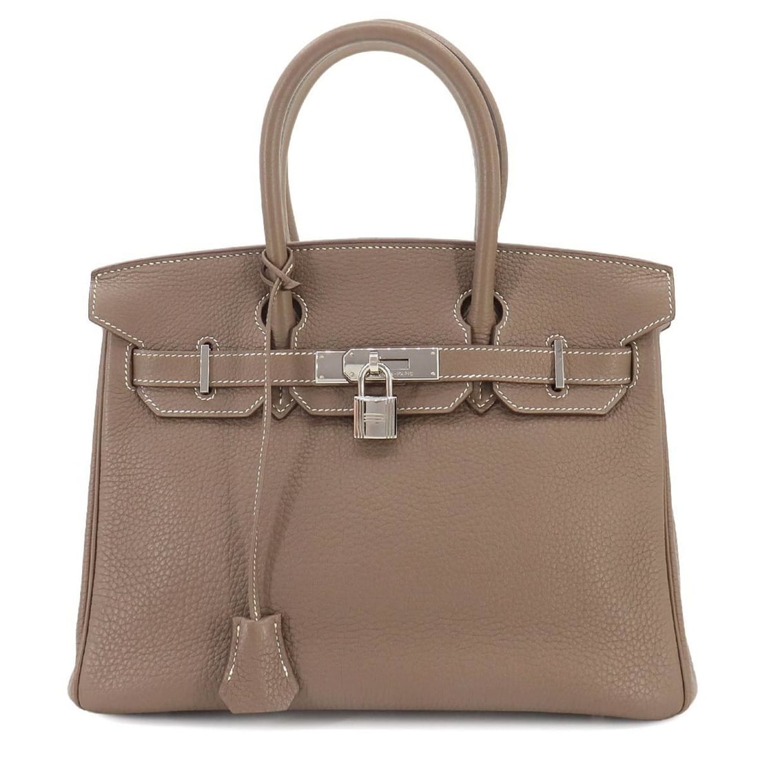 Hermes HERMES Birkin 30 Handbag Togo Etoupe ?M Stamp Silver Hardware: --- Catalog ---Category: SizeSize (HxWxD): 24cm x 29.5cm x 15.5cm / 9.44'' x 11.61'' x 6.1''Category: DesignType: HandbagColor: Etoupe grayGender: WomenMaterial: Togo leather Hardware Color: SilverCat