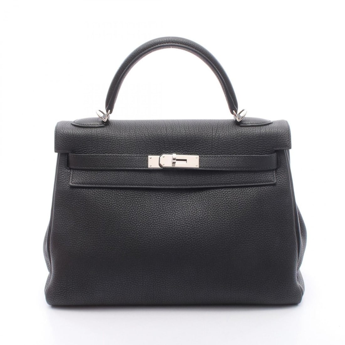 Hermes Kelly 32, 2-way handbag, Togo leather, black.: --- Catalog ---Category: SizeSize (HxWxD): 23cm x 32cm x 12cm / 9.05'' x 12.59'' x 4.72''Category: DesignType: HandbagColor: BlackGender: WomenMaterial: Togo leather Category: GeneralBrand: Hermes---