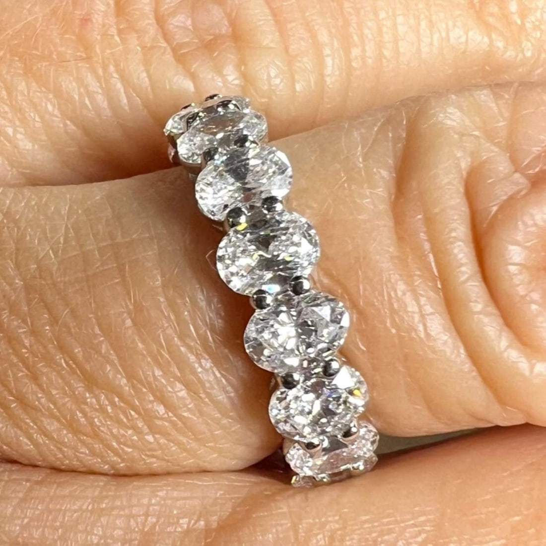 Platinum 7.30 Ct. Diamond Eternity Ring - 3