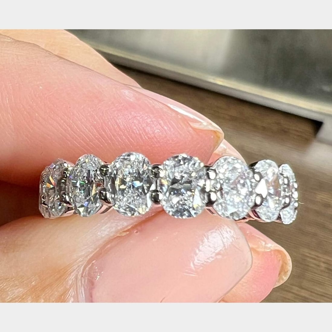 Platinum 7.30 Ct. Diamond Eternity Ring - 4