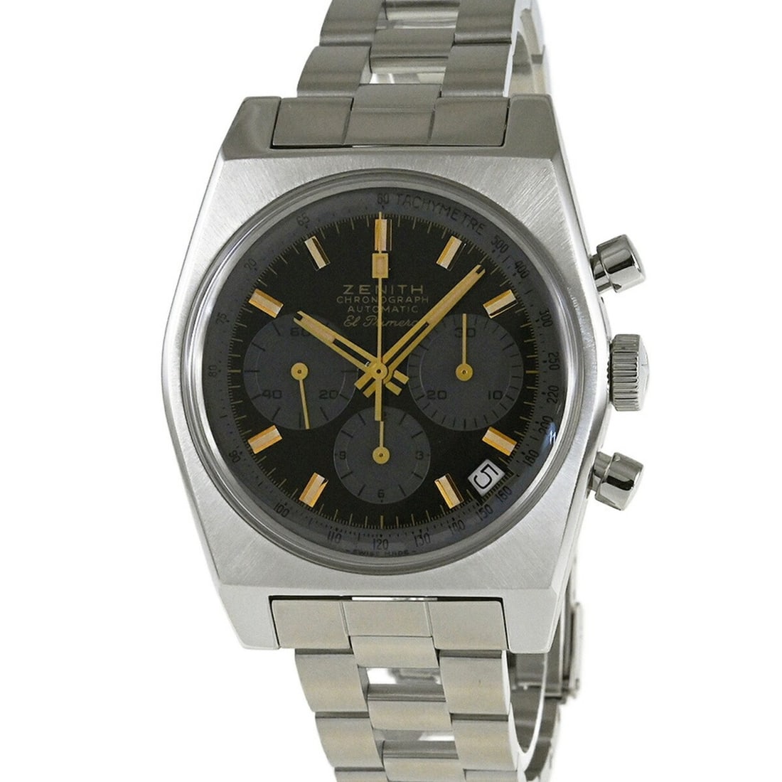 ZENITH Chronomaster Revival El Primero A384 Watch Lupin the Third First Edition Limited to 50: --- Catalog ---Category: SizeWrist Size: 20cm / 7.87''Case Diameter: 37mm / 1.46''Case Thickness: 13mm / 0.51''Category: DesignType: WristwatchGender: MenColor (Dial): Black, GrayEasy-to-Read: